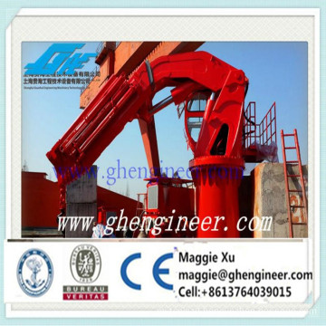 hydraulic offshore pedestal marine ship deck crane